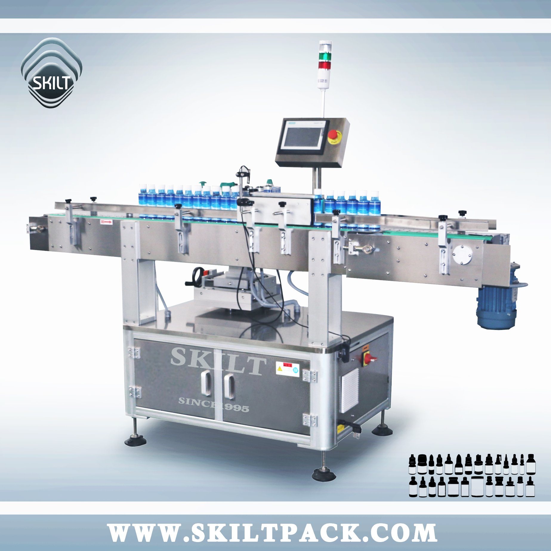 Automatic Sticker Plastic Round Bottle Wrap Around Labeling Machine